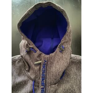 SUPERDRY Gray/Blue Fleece-Lined Original Windtrekker Japan Jacket Women's sz L